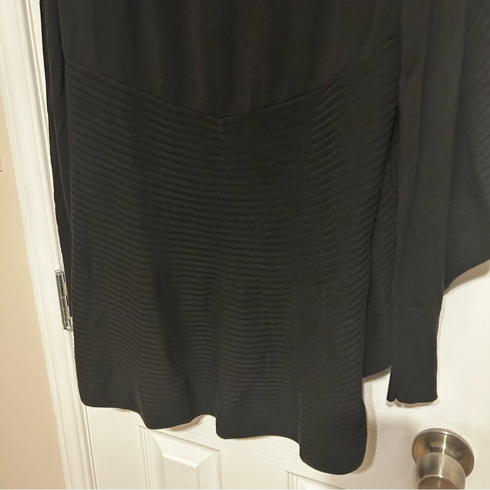 WHBM Black Ruffle Open Front Cardigan Medium - Picture 10 of 12